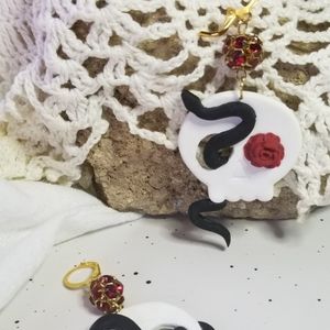 Handcrafted polymer clay earrings